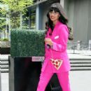 Jameela Jamil – Wearing a pink ensemble while out in NY - 454 x 673