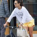 Jordana Brewster – Buys a brand new bike for Julian in Santa Barbara