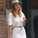 Lily Cole Talking With A Mystery Man In NY