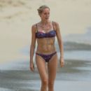 Kristen Pazik – In a floral bikini on the beach at Sandy Lane Hotel in Barbados - 454 x 612