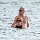Emma Forbes – In a black swimsuit with her husband Graham Clempson in Western Barbados - 454 x 369