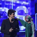 John Mayer and host Alicia Keys At The 61st Annual Grammy Awards - Show - 454 x 575
