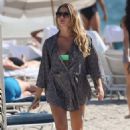 Cristina Marino in Green Bikini on the beach in Miami - 454 x 669