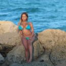 Moriah Mills in Bikini – Photoshoot on the beach in Miami - 454 x 303