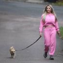 Nicola McLean out for a dog walk in London - 454 x 368