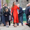William and Kate bring their children George, eight, and Charlotte, seven, to help spread the Jubilee spirit in Wales as their cousin Lilibet celebrates her first birthday in Windsor with Harry and Meghan - 454 x 303