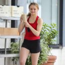 Joey King – In shorts stops by a juice place in Santa Monica - 454 x 680