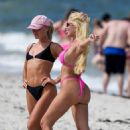 Alisha Lehmann – With Karoline Lima in a bikinis in Miami - 454 x 681