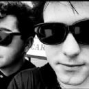 Drummer and keyboardist Laurence Tolhurst and singer Robert Smith, founding members of British band The Cure in Kensington, London (July 6, 1983)