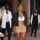 Gabrielle Union – In a mini skirt seen during Milan fashion week - 454 x 681