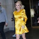 Kristin Chenoweth – In a gold dress leaving NBC’s ‘Today’ Show in New York