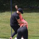 Serena Williams &#8211; Seen with Frances Tiafoe while practice tennis in Eastbourne