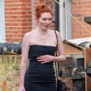 Eleanor Tomlinson – filming remake of ‘One Day’ in London - 454 x 696