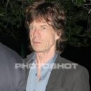 Mick Jagger, L'Wren Scott, Jean Pigozzi and Lorne Michaels leaving restaurant - 407 x 640