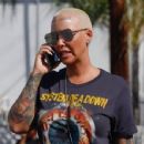 Amber Rose – With Alexander AE Edwards out for lunch in Los Angeles