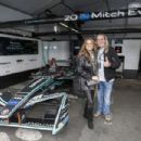 Nicko McBrain and his wife Rebecca visit the Jaguar Racing team during the Paris ePrix, Round 8 of the 2017/18 FIA Formula E Series on April 28, 2018 at Circuit des Invalides in Paris, France - 454 x 303