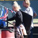 Gwen Stefani – Wears her flannel pajamas to Zuma’s baseball game in Los Angeles