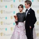 Felicity Jones and Eddie Redmayne - The EE British Academy Film Awards - Press Room (2015)