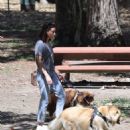 Aubrey Plaza – Seen with husband Jeff Baena and their two dogs in Los Feliz
