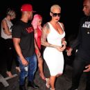 Blac Chyna, Amber Rose, and James Harden at 1 Oak Nightclub in West Hollywood - September 15, 2015 - 454 x 501