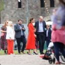 William and Kate bring their children George, eight, and Charlotte, seven, to help spread the Jubilee spirit in Wales as their cousin Lilibet celebrates her first birthday in Windsor with Harry and Meghan - 454 x 303