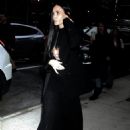 Demi Moore in all black Arrives at The Substance Screening with Her Dog Pilaf