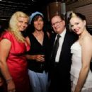 (L-R) Sandra Cush, Jeff Beck, Russ Paul and Imelda May attend Les Paul's 95th Birthday with Special Intimate Performance at Iridium Jazz Club on June 8, 2010 in New York City