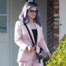 Kelly Osbourne – In a light pink suit out in Los Angeles - 454 x 568