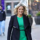 Charlotte Hawkins – Seen wearing a green dress in London - 454 x 605