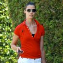 Bridget Moynahan With Takeout Food From Cafe Vida In Pacific Palisades, 2008-08-20