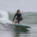 Leighton Meester – Spotted at surf session off the coast of Santa Monica - 454 x 324