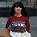 Jenny Powell &#8211; All smiles as she leaves Hits Radio Station in Manchester