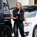Hilary Duff – In black leather pants while out in Studio City
