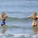 AnnaLynne McCord – With Rachel McCord at the beach in Los Angeles - 454 x 325