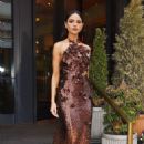 Eiza González – Pictured in a brown dress while out in New York - 454 x 682