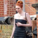 Eleanor Tomlinson – filming remake of ‘One Day’ in London - 454 x 741