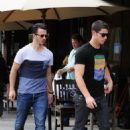 The Jonas Brothers get together for lunch at Kings Road Cafe in West Hollywood on September 5, 2012 - 454 x 689