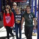 iCarly cast Miranda Cosgrove, Jennette McCurdy, Nathan Kress and Noah Munck, were seen hanging out and enjoying the sights in New York City, New York on May 18