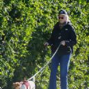 Cybill Shepherd – Out for a walk with her dogs in Los Angeles