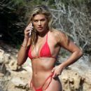 Arabella Chi – In a Red Bikini in Ibiza - 454 x 634
