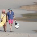 Paulina Porizkova – With boyfriend Jeff Greenstein seen on a Caribbean beach in St Barts - 454 x 287