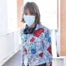 Maya Thurman Hawke – Wearing mask seen arriving at Venice Airport