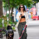 Emily Ratajkowski – Seen while she Walks her dog in New York City