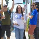 Madeleine Stowe – Supports the WGA Strike at Paramount in Los Angeles - 454 x 636