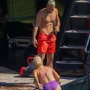Caroline Stanbury – Seen In a purple bikini with her husband Sergio Carrallo at Mykonos - 454 x 681