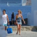 Renae Ayris and her fiance Andrew Papadopoulos out in Mykonos - 454 x 303