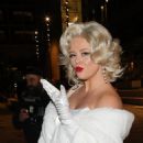 Emily Atack – Dressed as Marilyn Monroe arriving at Keith Lemon’s birthday Party - 454 x 610