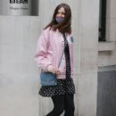 Sophie Ellis Bextor – In a polka dot mini dress and a pink bomber jacket posing at BBC Radio 2 - 454 x 641