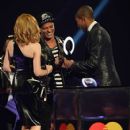 Kylie Minogue, Bruno Mars and Pharrell Williams - The BRIT Awards 2014 - Show - 407 x 612