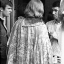 Brian Jones of The Rolling Stones wears a gold and pink ensemble complete with lace, jewelry and fur trim at the Monterey Pop Festival, 1967. He was later dubbed ‘Prince Jones’ in the song Monterey - 399 x 559